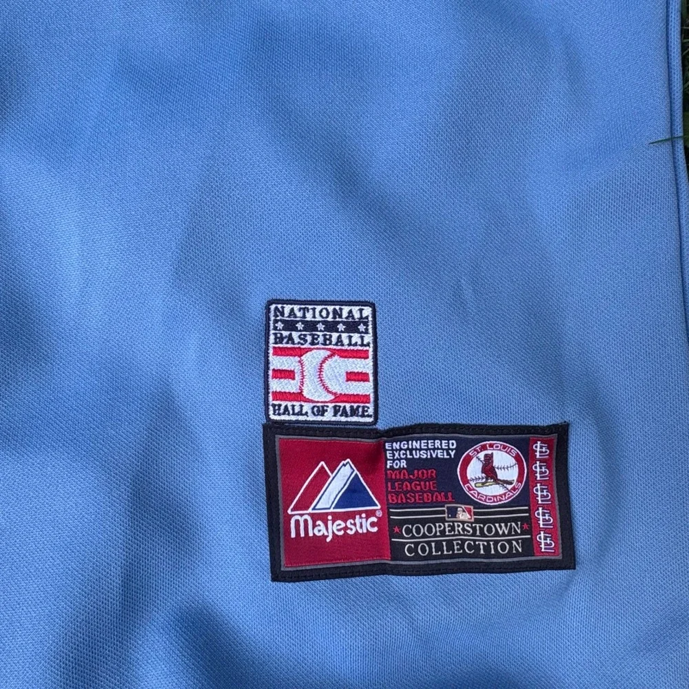 Majestic Cooperstown Collection Cardinals Jersey Mens 2X‎ Blue MLB
